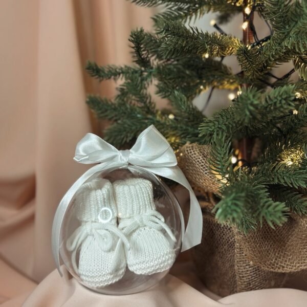 Christmas toy with baby shoes
