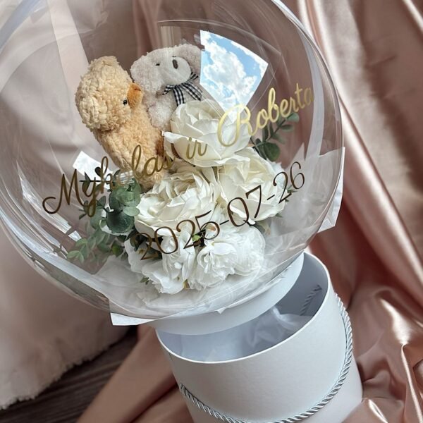 Personalized gift in a balloon - Love Bears
