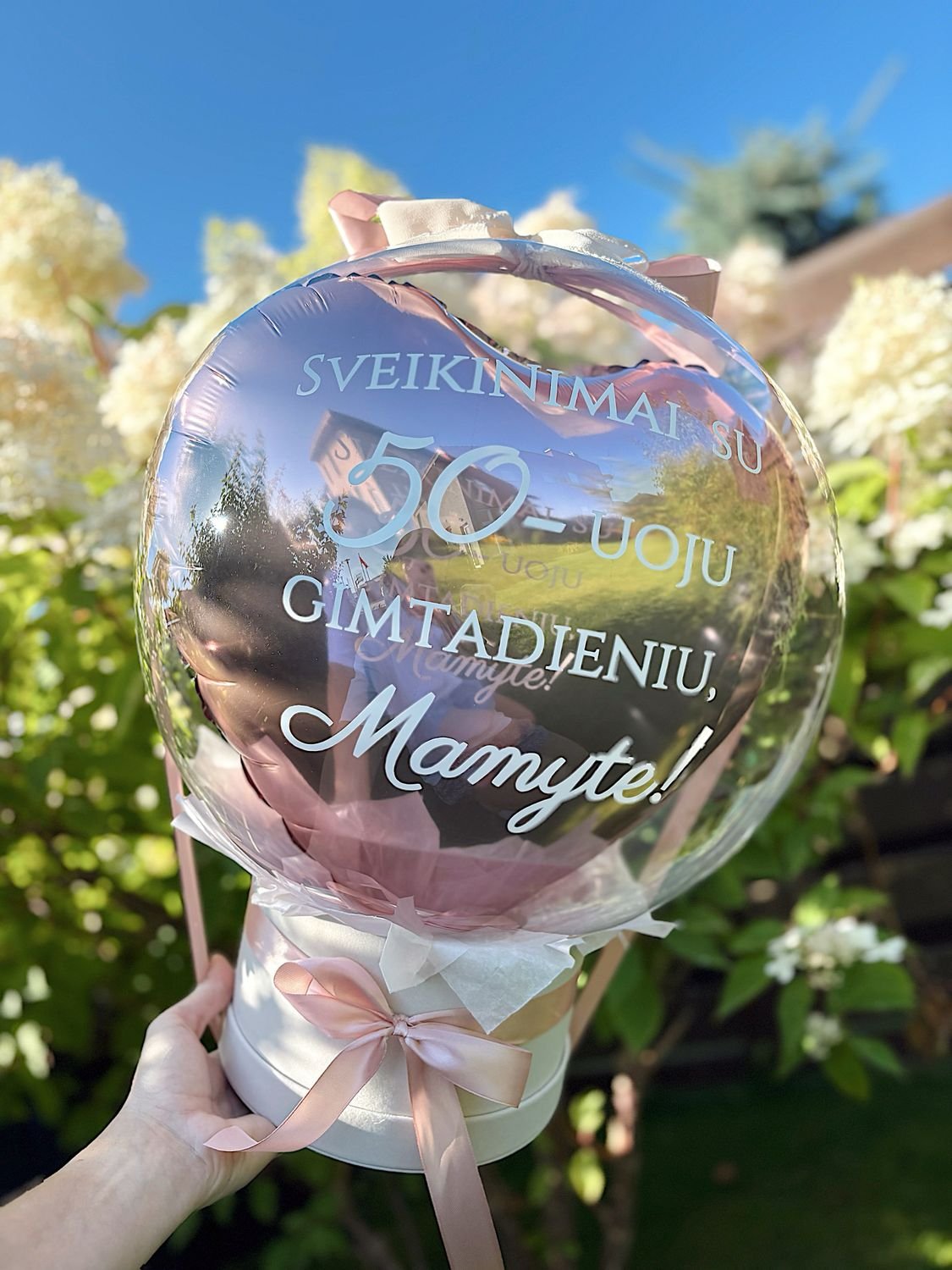 Personalized gift in a balloon - Heart