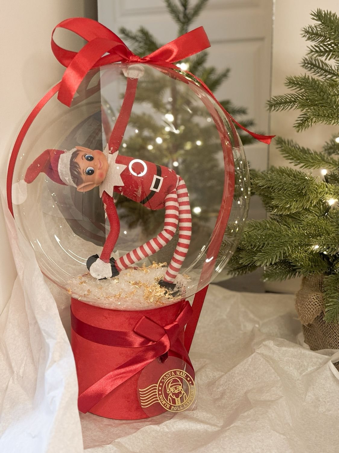 Gift in a Balloon - Naughty Christmas Elf