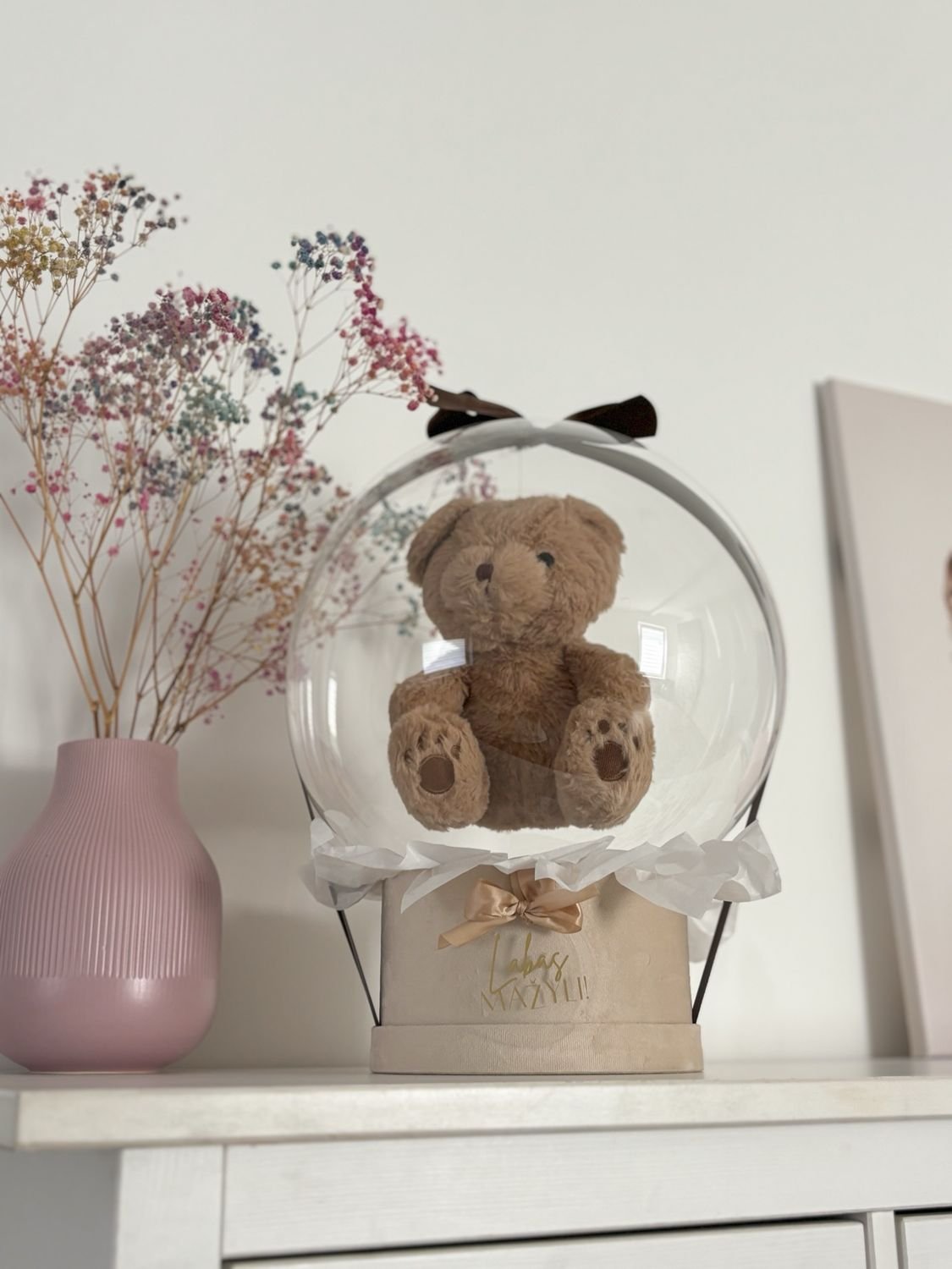 Personalized gift in a balloon - Teddy