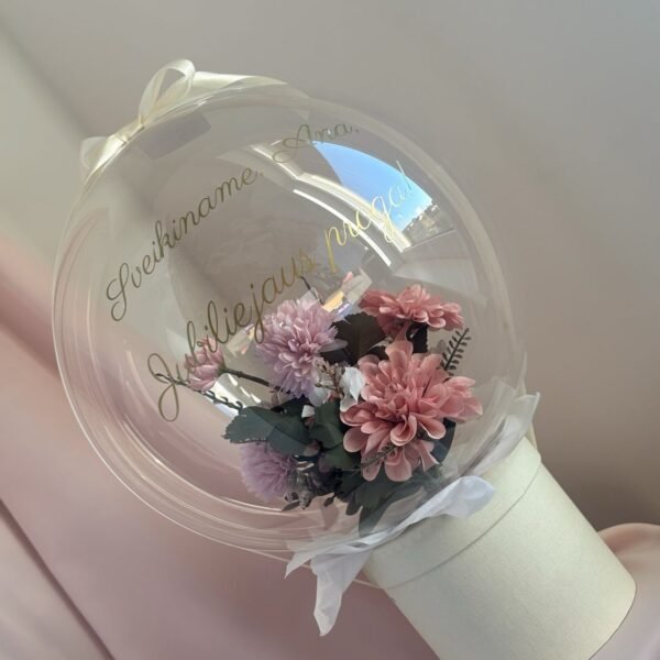 Gift in a balloon - Flower greeting
