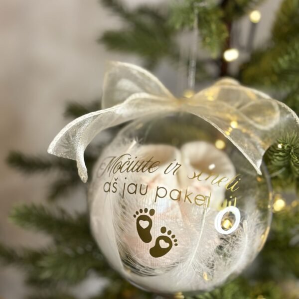Personalized Christmas toy with stickers - My first Christmas - LIGHT PINK