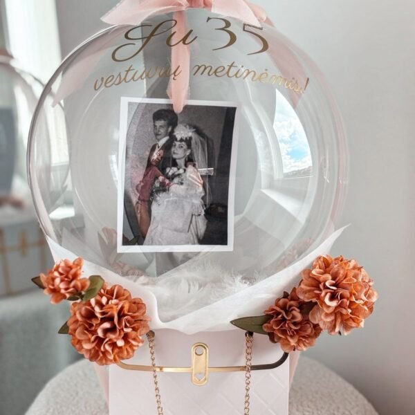 Personalized balloon with photo and text on the balloon - For you