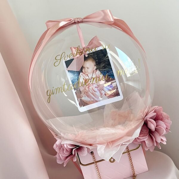 Personalized balloon with photo and text on the balloon - For you